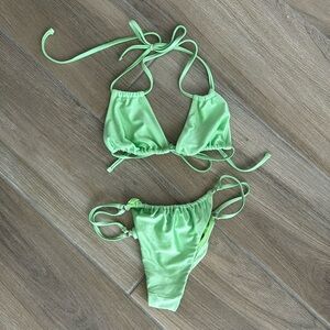 Neon green bikini